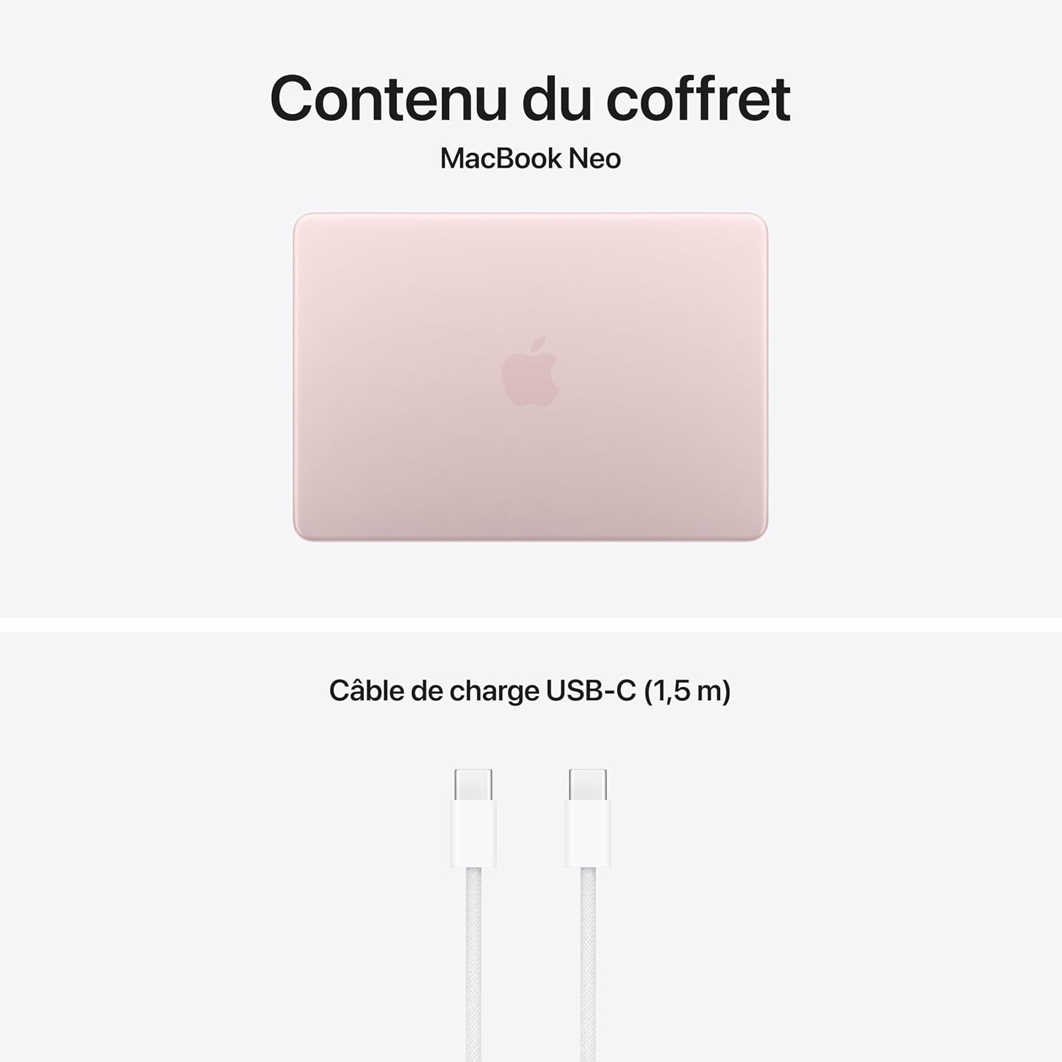 Apple MacBook Neo 13″ 2026 Portable avec Puce A18 Pro : Conçu pour l’IA et Apple Intelligence, écran Liquid Retina, mémoire unifiée 8 Go, SSD 256 Go, Caméra FaceTime HD 1080p ; Argent