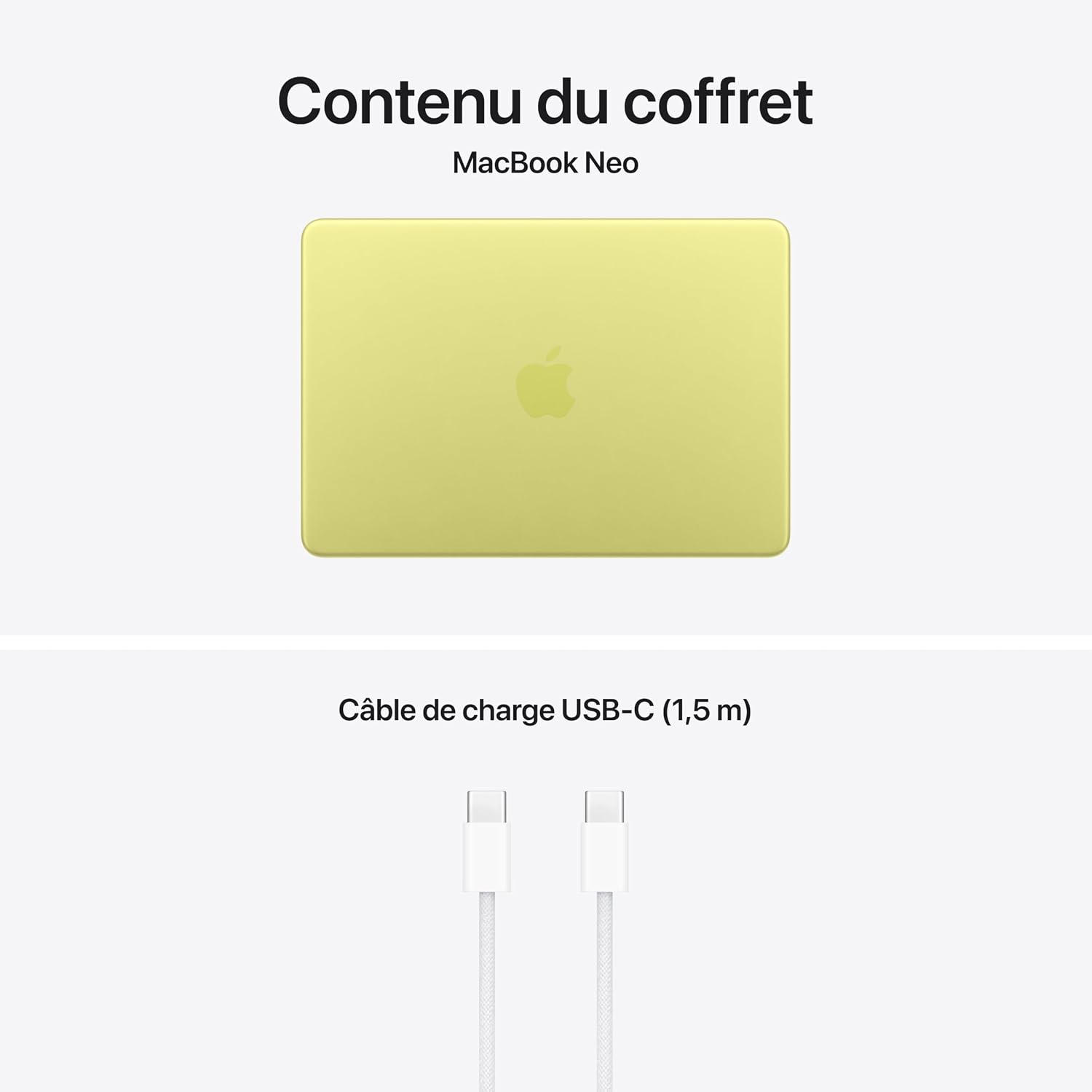 Apple MacBook Neo 13″ 2026 Portable avec Puce A18 Pro : Conçu pour l’IA et Apple Intelligence, écran Liquid Retina, mémoire unifiée 8 Go, SSD 256 Go, Caméra FaceTime HD 1080p ; Argent