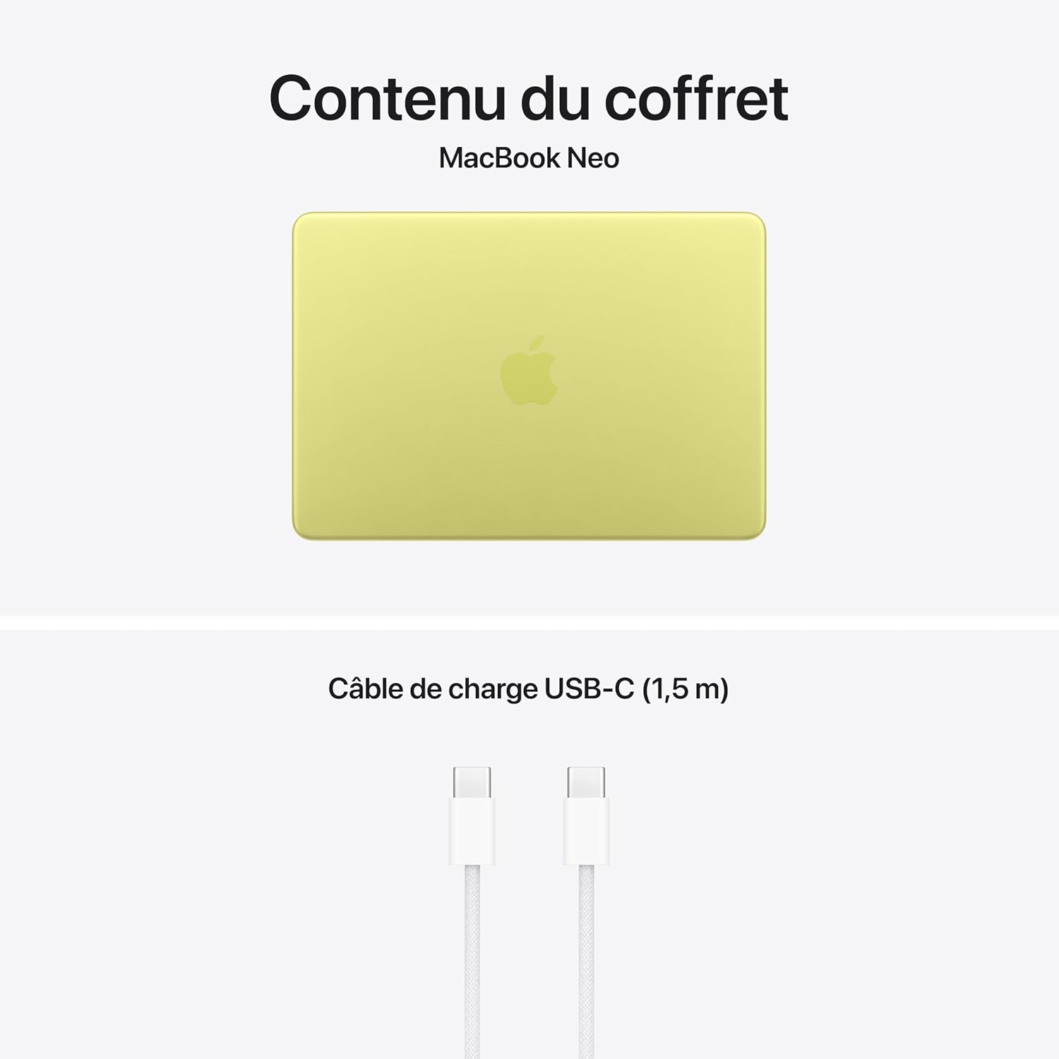 Apple MacBook Neo 13″ 2026 Portable avec Puce A18 Pro : Conçu pour l’IA et Apple Intelligence, écran Liquid Retina, mémoire unifiée 8 Go, SSD 256 Go, Caméra FaceTime HD 1080p ; Argent