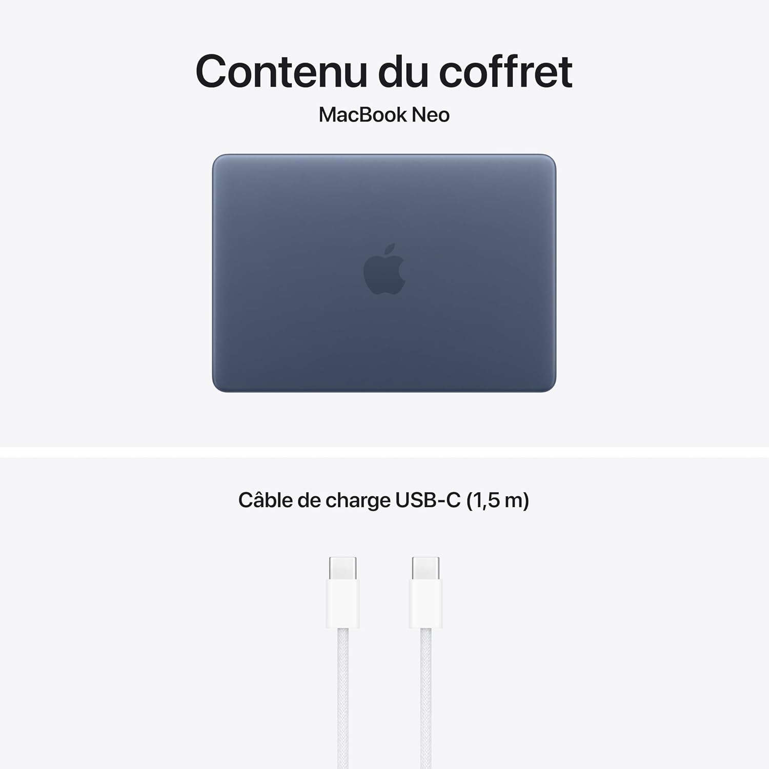 Apple MacBook Neo 13″ 2026 Portable avec Puce A18 Pro : Conçu pour l’IA et Apple Intelligence, écran Liquid Retina, mémoire unifiée 8 Go, SSD 256 Go, Caméra FaceTime HD 1080p ; Argent