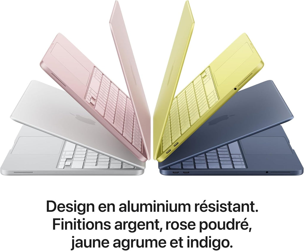 Apple MacBook Neo 13″ 2026 Portable avec Puce A18 Pro : Conçu pour l’IA et Apple Intelligence, écran Liquid Retina, mémoire unifiée 8 Go, SSD 256 Go, Caméra FaceTime HD 1080p ; Argent