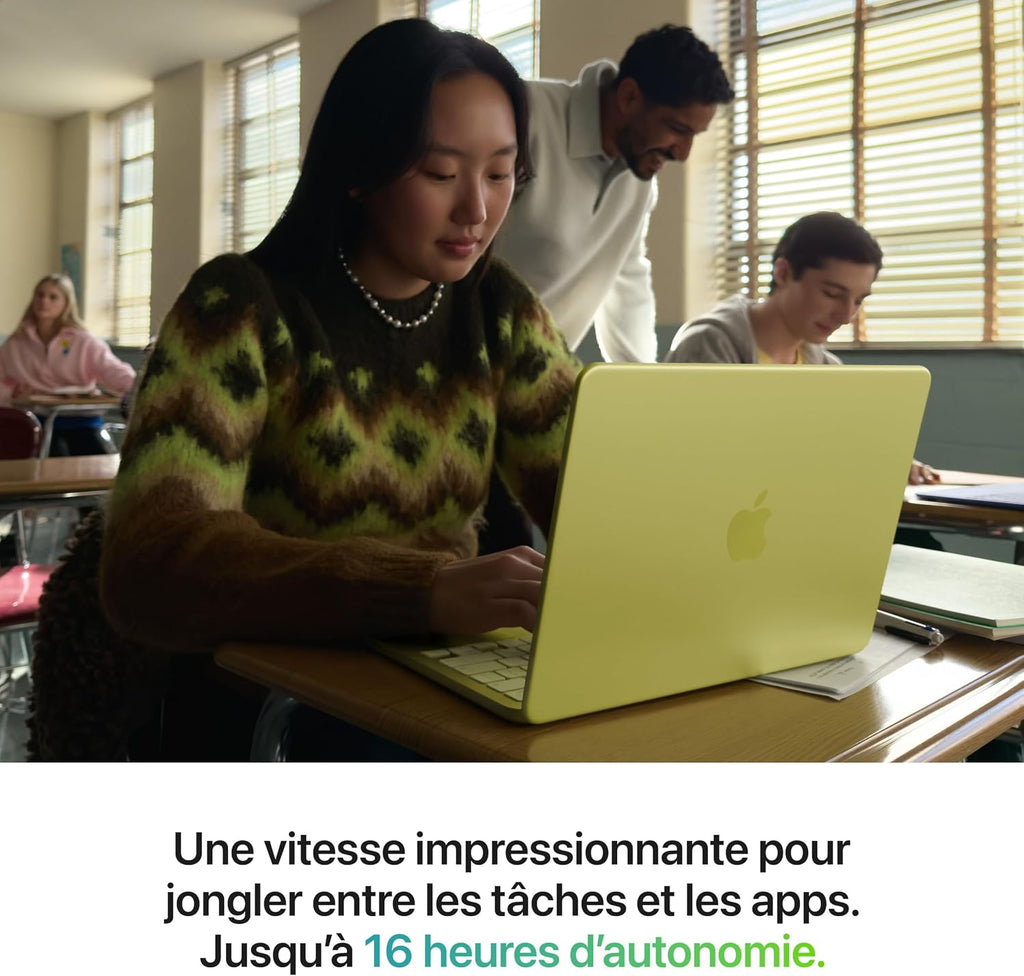 Apple MacBook Neo 13″ 2026 Portable avec Puce A18 Pro : Conçu pour l’IA et Apple Intelligence, écran Liquid Retina, mémoire unifiée 8 Go, SSD 256 Go, Caméra FaceTime HD 1080p ; Argent