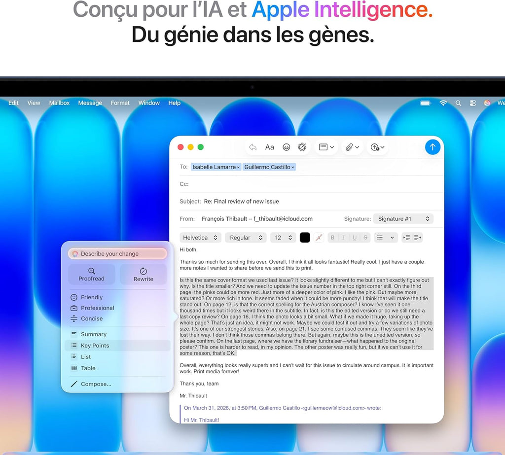 Apple MacBook Neo 13″ 2026 Portable avec Puce A18 Pro : Conçu pour l’IA et Apple Intelligence, écran Liquid Retina, mémoire unifiée 8 Go, SSD 256 Go, Caméra FaceTime HD 1080p ; Argent