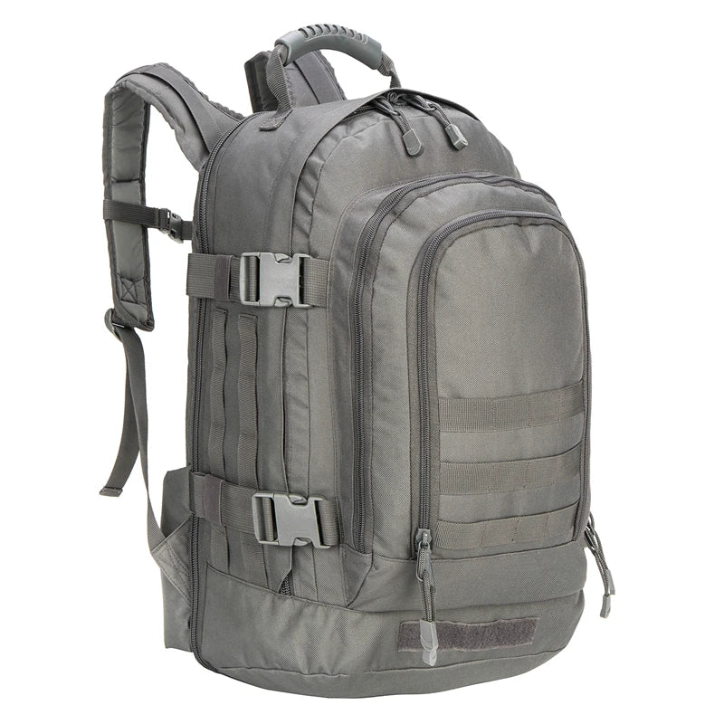 American Warehouse Expandable Tactical Backpack 39-64 L Anti-Theft Zipper Closure Outdoor 3 Day Trekking Backpack