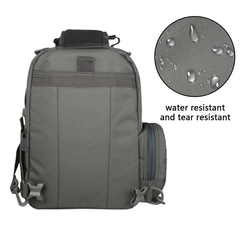 American Warehouse Tactical Sling Bag Pack Laser Cut Outdoor Waterproof Tactical Sling Bags for Men Hiking Camping Sport