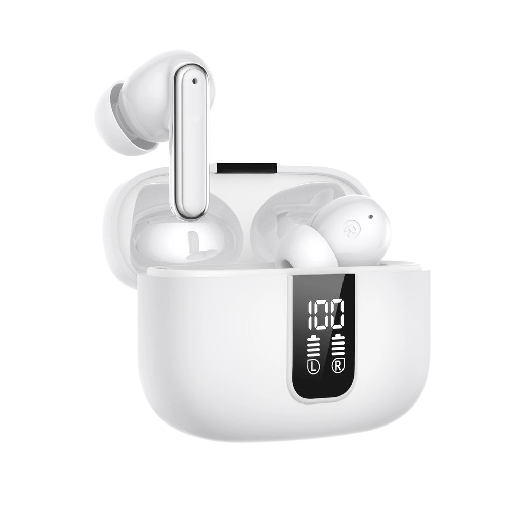 2026 New Tws Active Noise Cancelling Earphones in Ear Wireless Headphones Waterproof Sports Headset Anc Enc Wireless Earbuds