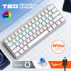 RGB Colorful Mini Gaming Keyboard LED Backlit 63keys Mechanical Keyboard Blue Switch Hotswappable Mechanical Keyboard
