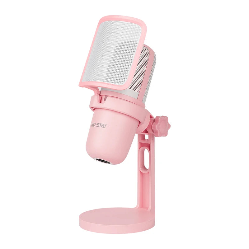 Portable RGB Light Studio Microphone for Gaming Live Stream Video Recording PC & Mobile Phone