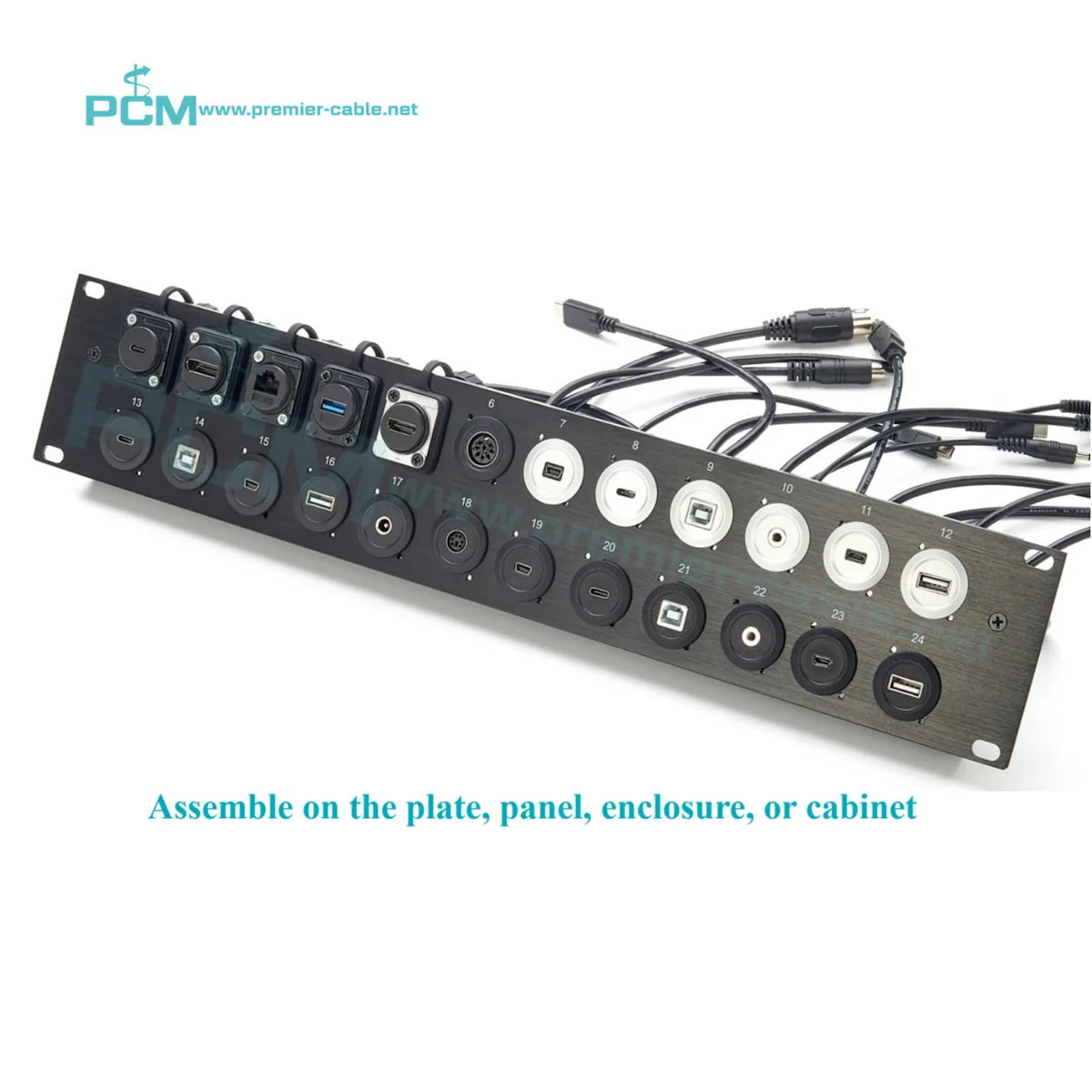 Coupleur USB rond femelle-femelle en aluminium industriel USB-A pour montage sur panneau, châssis d'armoire, équipement de machine