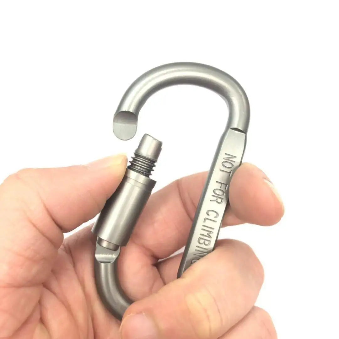 Quality Aluminum Alloy Carabiner D-shaped Quick Hanger Thickened Buckle   Keychain Clip Snap HookOutdoor Hiking Not for Climbing