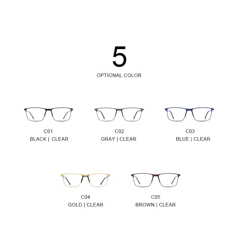 MERRYS DESIGN Men Titanium Alloy Glasses Frame Business Style Male Square Ultralight Eye Myopia Prescription Eyeglasses S2170