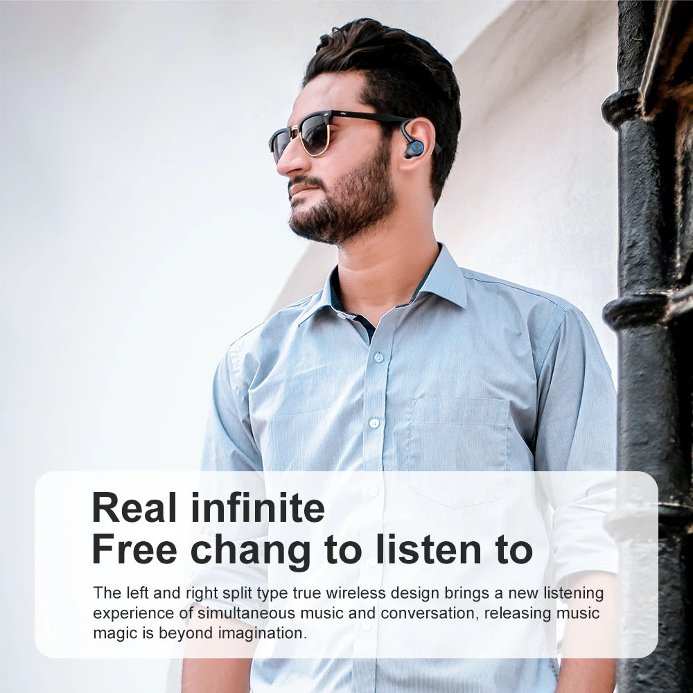 YKK-Q25 Wireless In-ear Headphones BT 5.1 TWS Sports Earhook Earbuds Gaming Headset