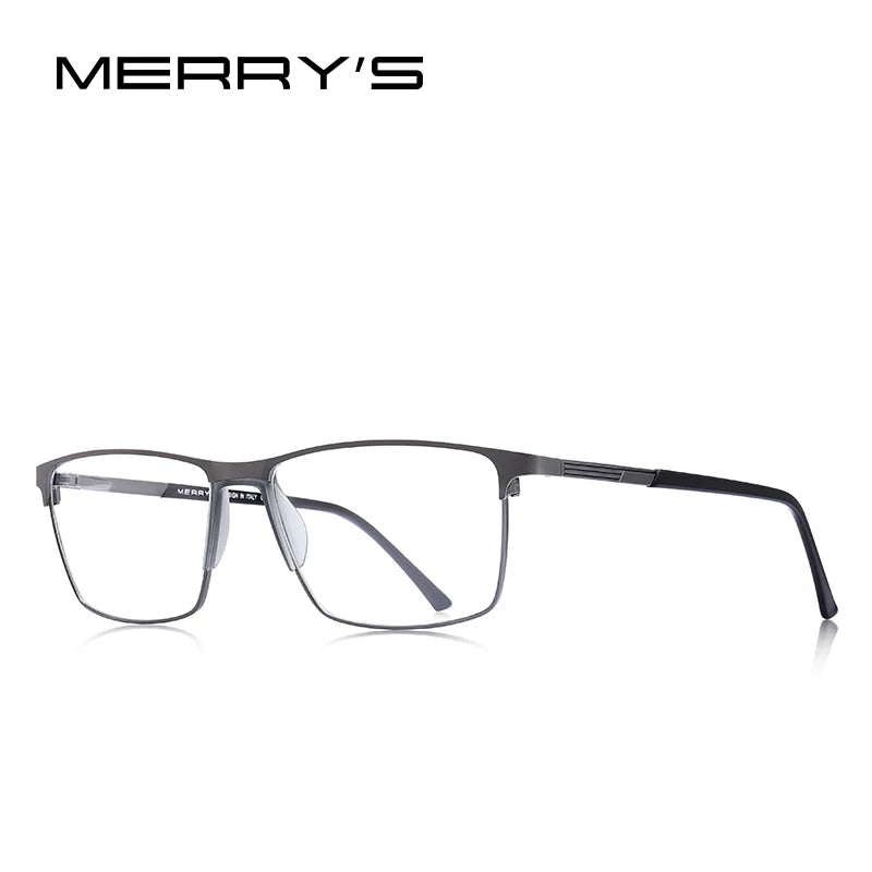 MERRYS DESIGN Men Titanium Alloy Glasses Frame Business Style Male Square Ultralight Eye Myopia Prescription Eyeglasses S2170