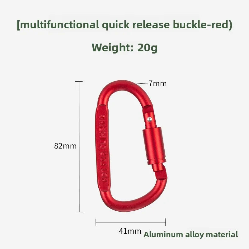 Quality Aluminum Alloy Carabiner D-shaped Quick Hanger Thickened Buckle   Keychain Clip Snap HookOutdoor Hiking Not for Climbing