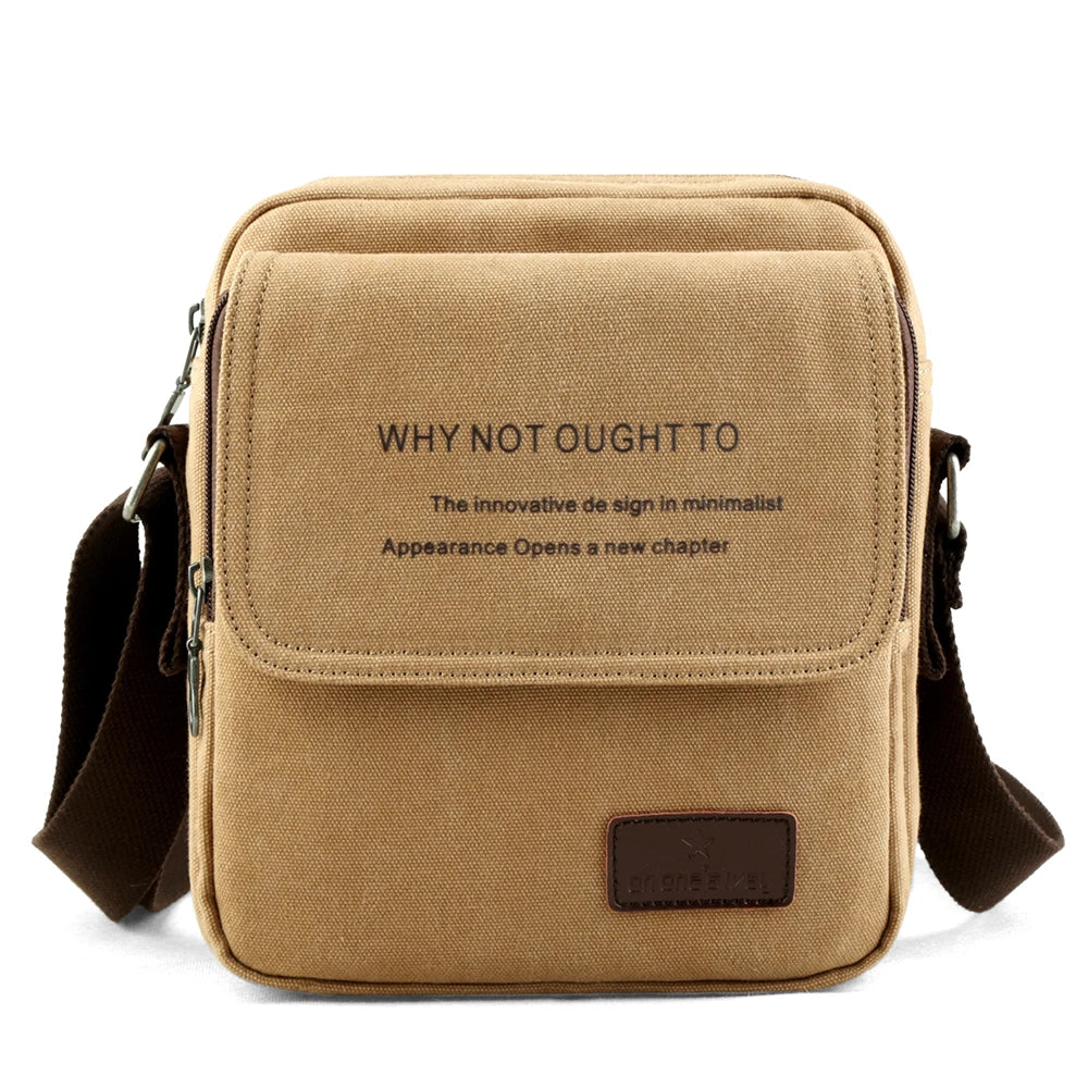 Bike Messenger Shoulder Bags for Men Outdoor Vintage Canvas Crossbody Bags