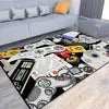 Teen Boys Game Controller Decoration 3D Polyester Gaming Rug Non-Slip Washable for Bedroom Living Room Playroom Children's