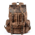 Vintage Batik Canvas Backpack Drawstring Men's Casual Bag Trend Travel Backpack Large Capacity Hiking Rucksack
