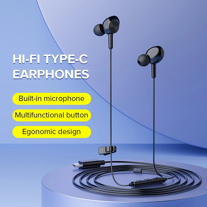 Wholesale Wired In-Ear Mini Sports Gaming Earbuds Type C Interface