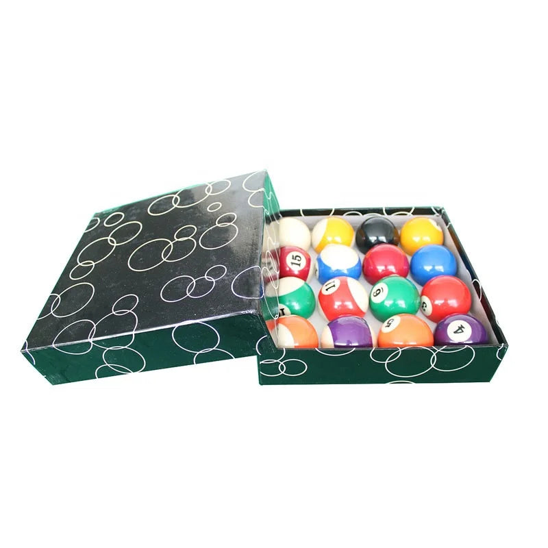 Hot Sell 57.2mm 2-1/4inch Size Billiard Accessory Number Pool Ball 16Pcs/Box for Indoor Game Sports