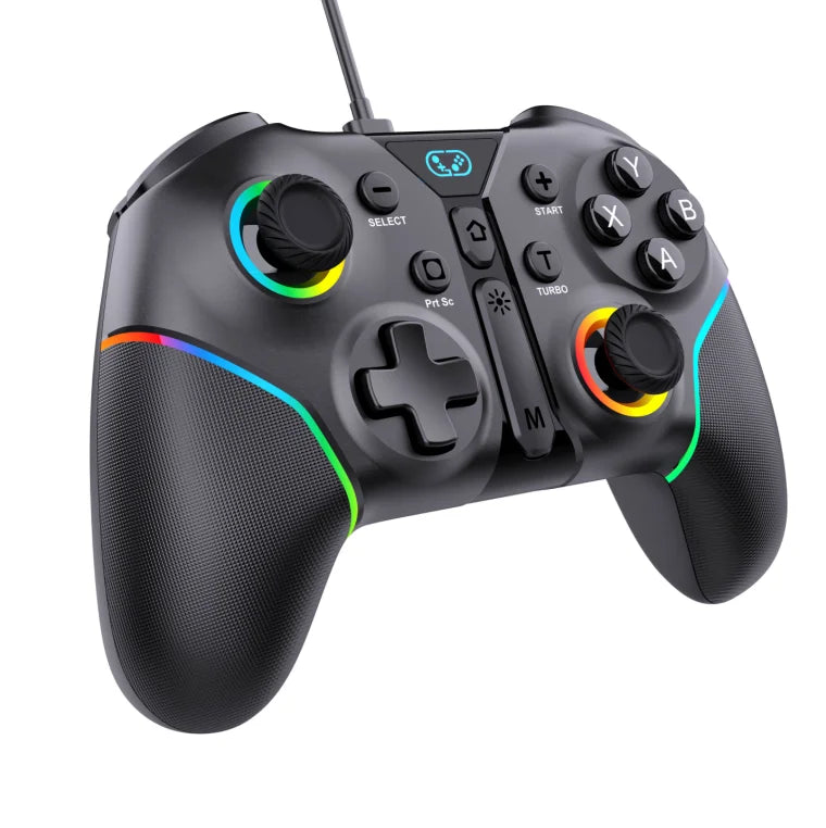 Wired PC Game Controller with Hall Effect Joystick,Linear Trigger,Turbo&Programmable Macro Buttons