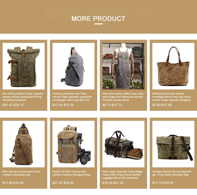 High Quality Mens Leather Travel Bag Waterproof Canvas Mountaineering Backpack Large Capacity Backpack Men Rucksack