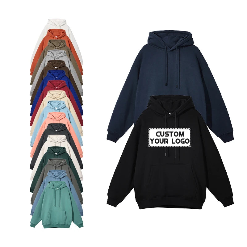 100% Cotton Oversize Custom logo Design Heavyweight 500 Gsm Embroidery Hoodie  Men's Hoodies & Sweatshirts