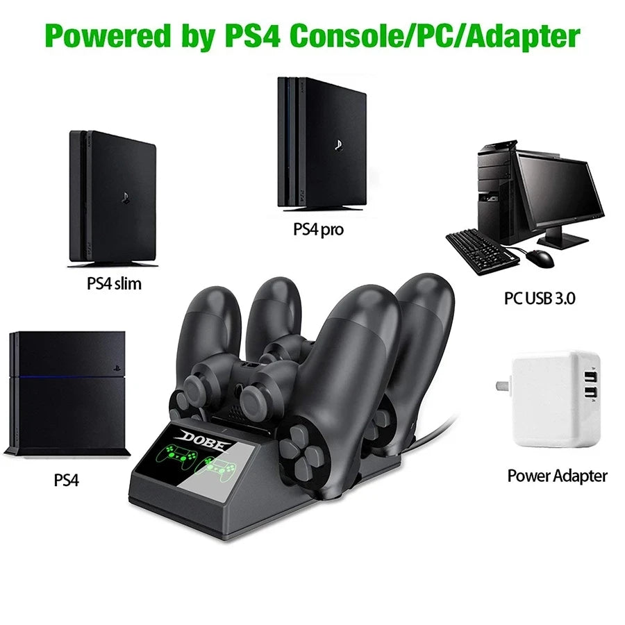 Station de recharge double pour manettes PS4