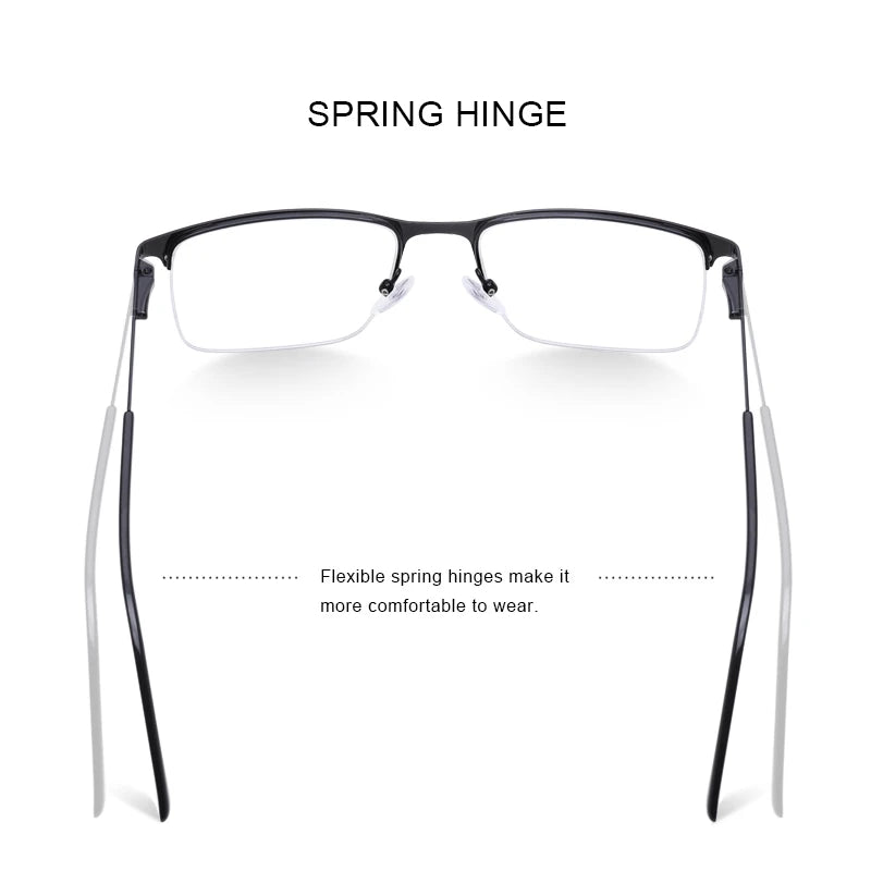 MERRYS DESIGN Men Titanium Alloy Glasses Frame Male Square Half Optical Ultralight Eye Myopia Prescription Eyeglasses S2059