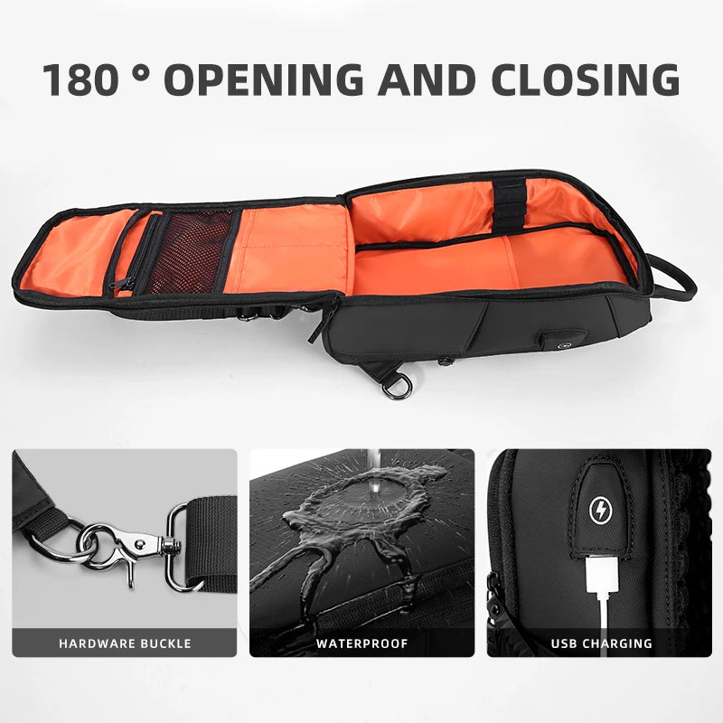 FENRUIEN 2023 Fashion Outdoor Cross Bag Sport Men Small Single Shoulder Travel Sling Designer Messenger Bag Mochila De Viaje