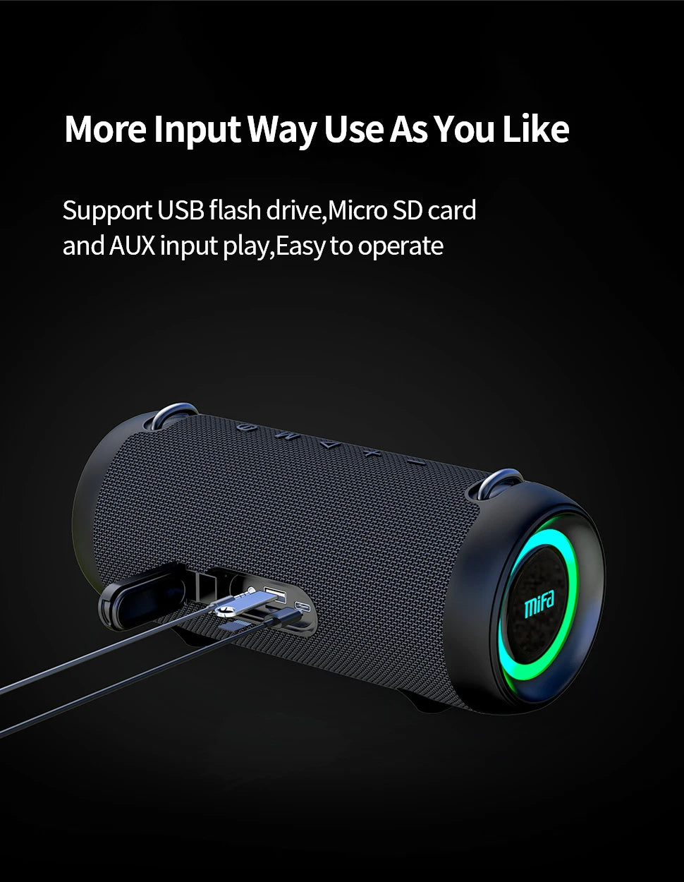 MIFA 60W Wireless Bluetooth Speaker, Class-D Power Amp, Super Bass, Rugged Portable Speaker for Camping, Party, Travel & Indoor