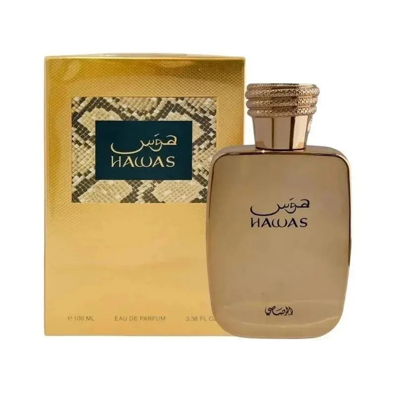 Hawas Eau De Parfum Spray for Men, 3.4 Ounce, Sophisticated Design, Premium Quality Scent, Signature Scent