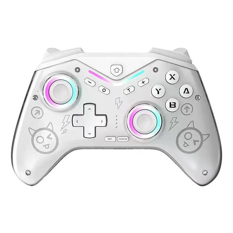 2025 New Game Joystick Controller for Switch Gamepad Double Shock Vibration Game Controller RGB Lights for Switch Pc Wireless