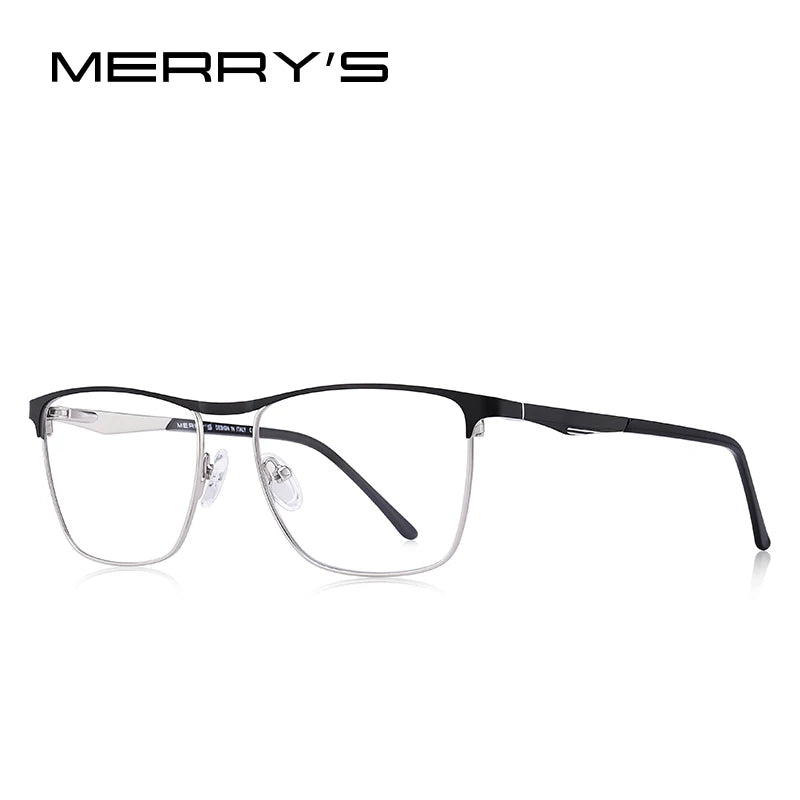 MERRYS DESIGN Men Titanium Alloy Glasses Frame Fashion Male Business Style Ultralight Eye Myopia Prescription Eyeglasses S2061