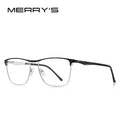 MERRYS DESIGN Men Titanium Alloy Glasses Frame Fashion Male Business Style Ultralight Eye Myopia Prescription Eyeglasses S2061