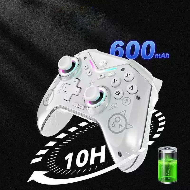 2025 New Game Joystick Controller for Switch Gamepad Double Shock Vibration Game Controller RGB Lights for Switch Pc Wireless