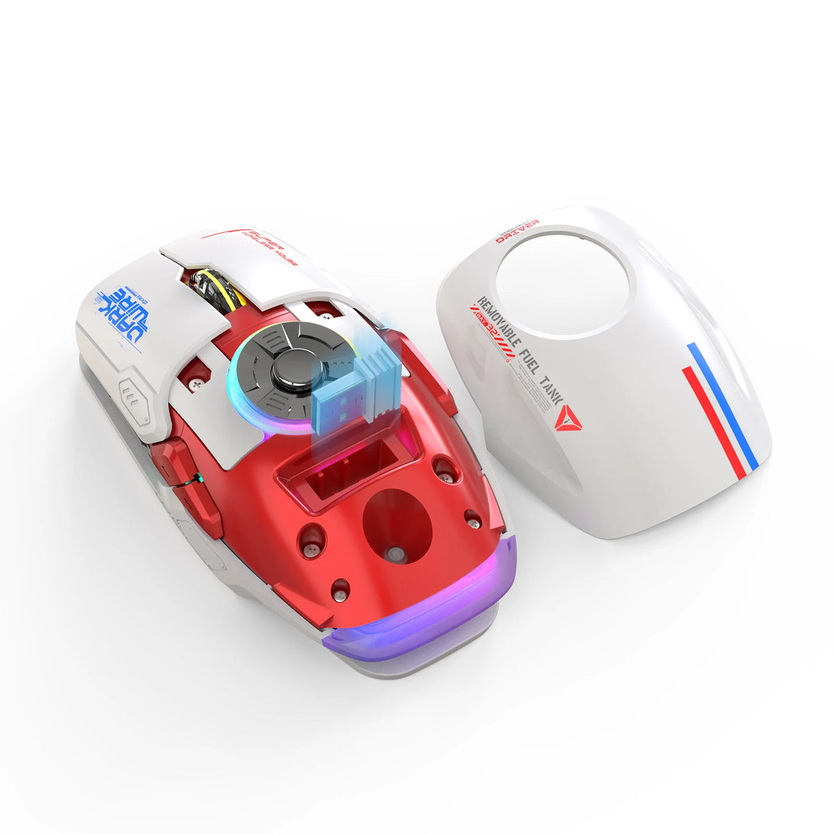 Hot Sale 2.4G Wireless BT RGB Gaming Mouse PAW3212 Sensor 4800 DPI Ergonomics Rechargeable Battery 10m Range 6 Buttons for