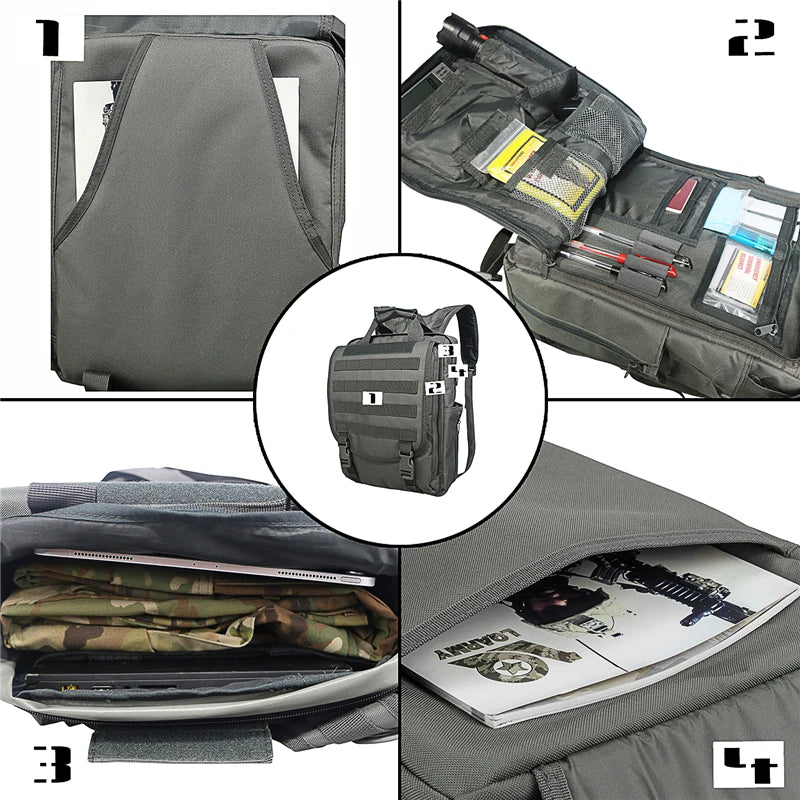 American Warehouse Multi-function Tactical Laptop Bag Outdoor Molle Waterproof Tactical Laptop Backpack