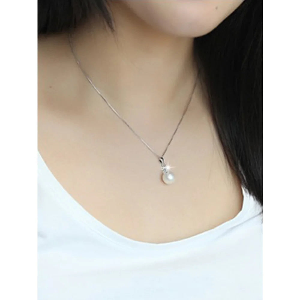 925 Sterling Silver Female Pearl Pendants And Necklaces For Women Fashion Luxury Quality Jewelry  GaaBou Jewellery
