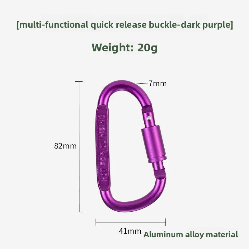 Quality Aluminum Alloy Carabiner D-shaped Quick Hanger Thickened Buckle   Keychain Clip Snap HookOutdoor Hiking Not for Climbing