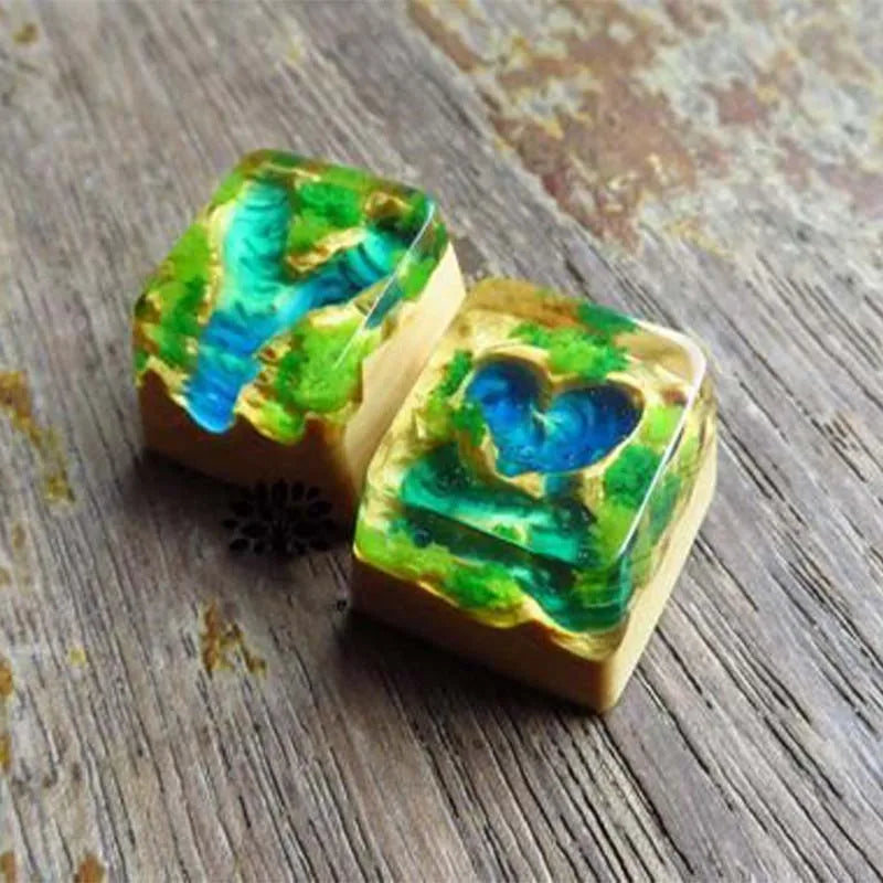 Crystal Clear Epoxy Resin Double Components Liquid Glue for Mechanical Gaming Keyboard Keycap Mold-Construction Woodworking Use