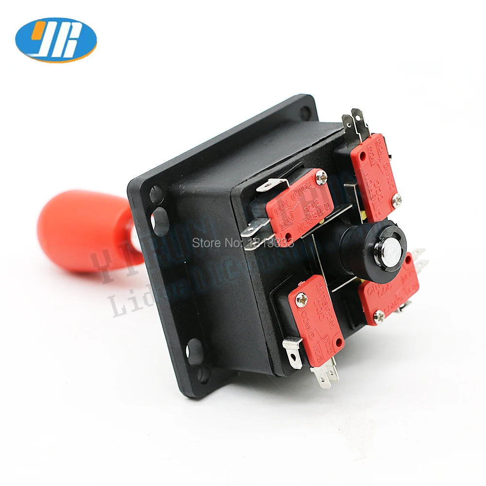 One HAPP Style Joystick Spanish Arcade Rocker with 3 Pin Microswitch, Red Bat Ball, PC Raspberry Game Machine, DIY Accessories