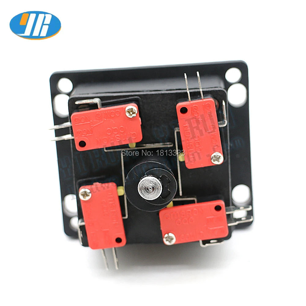 One HAPP Style Joystick Spanish Arcade Rocker with 3 Pin Microswitch, Red Bat Ball, PC Raspberry Game Machine, DIY Accessories