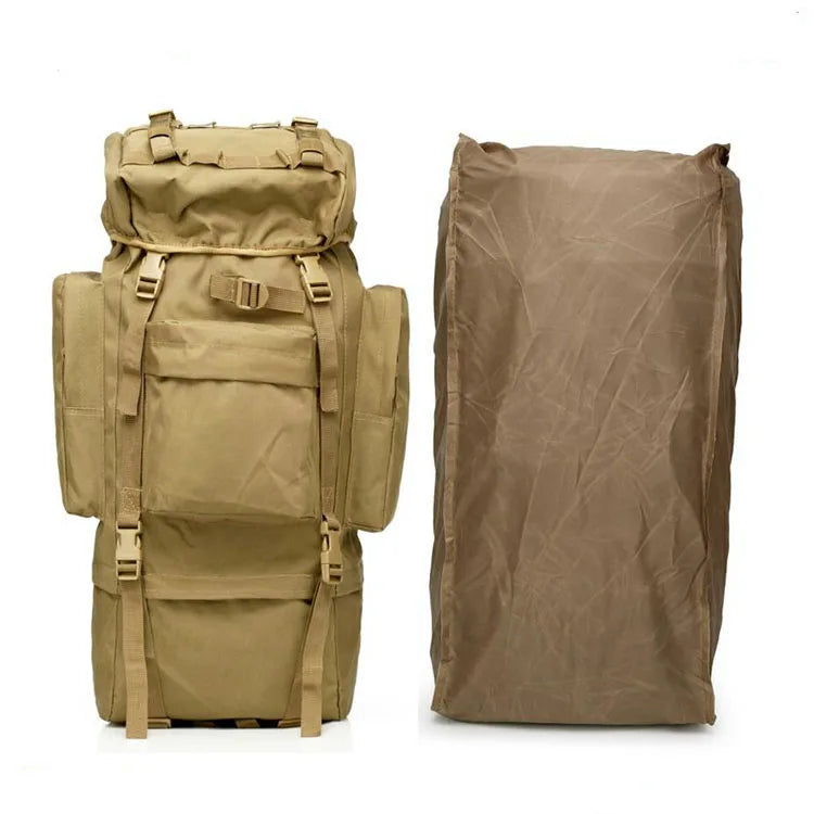 Outdoor Tactical 70L Travel Custom Waterproof Backpack Hiking Hunting  Rucksack Bag