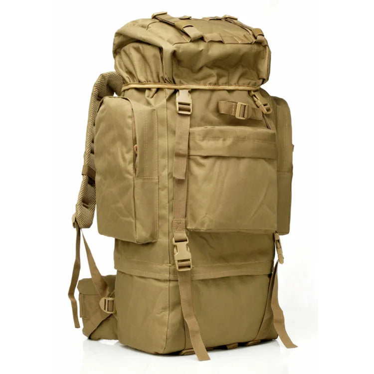 Outdoor Tactical 70L Travel Custom Waterproof Backpack Hiking Hunting  Rucksack Bag