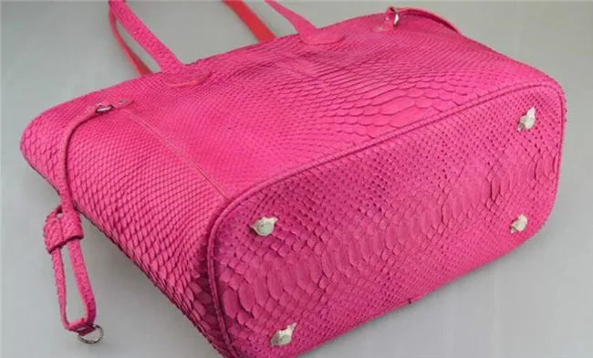 Custom Hand Made Luxury Genuine Real Snake Skin Leather Lady Classic Designer Neverfull Tote Bags Handbags Women Famous Brands