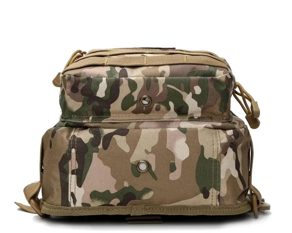 Men's Travel Sling Bag Outdoor Shoulder Crossbody Messenger Bag Molle Everyday Carry Day Pack with Tactical USA Flag Patch