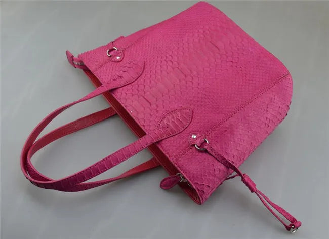 Custom Hand Made Luxury Genuine Real Snake Skin Leather Lady Classic Designer Neverfull Tote Bags Handbags Women Famous Brands