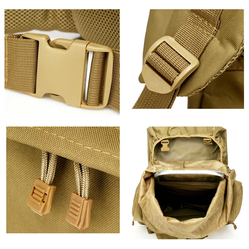 Outdoor Tactical 70L Travel Custom Waterproof Backpack Hiking Hunting  Rucksack Bag