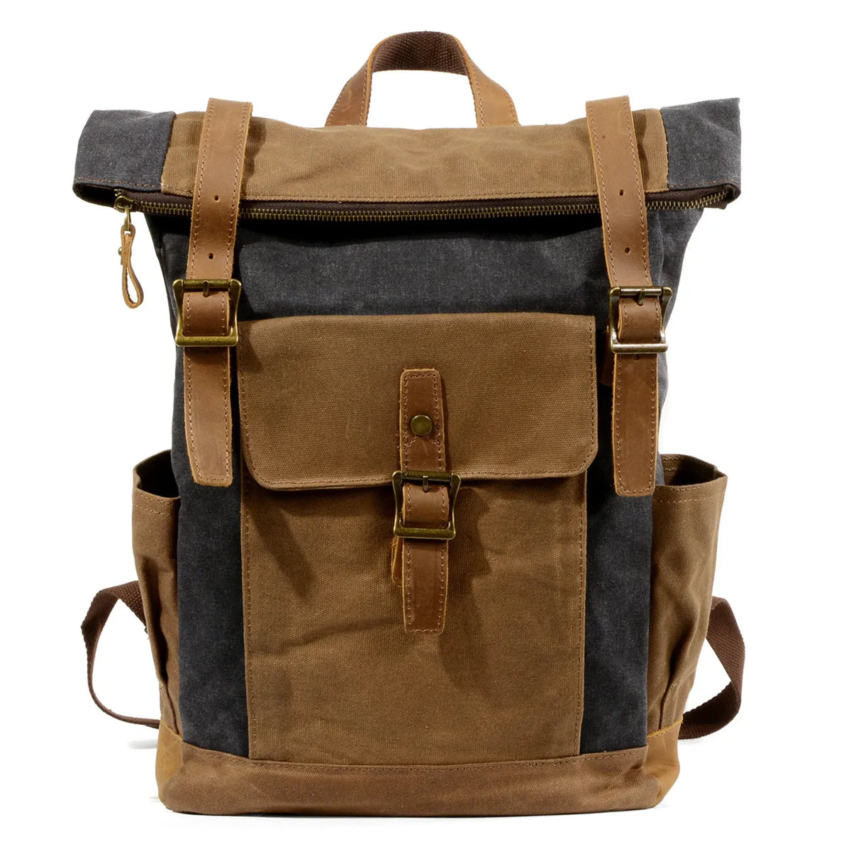 Large Capacity Men's Rucksack Batik Canvas Backpack Outdoor Leisure Travel Backpack Retro Waterproof Rucksack Hiking Backpack
