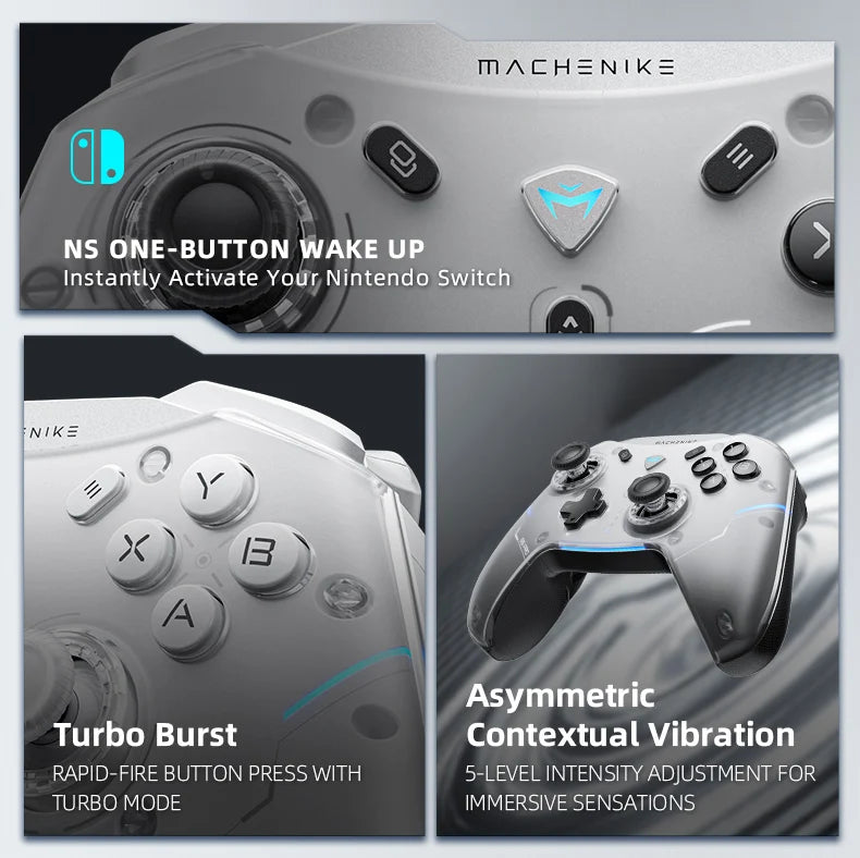 Machenike G5 Pro Hall-effect Gamepad Controller BT Wireless Wired Dual Modes Joysticks Controls for Switch Consoles/PC/TV